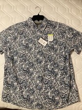 Eddie Bauer Men's XL Short Sleeve On The Go Hawaiian Shirt NWT