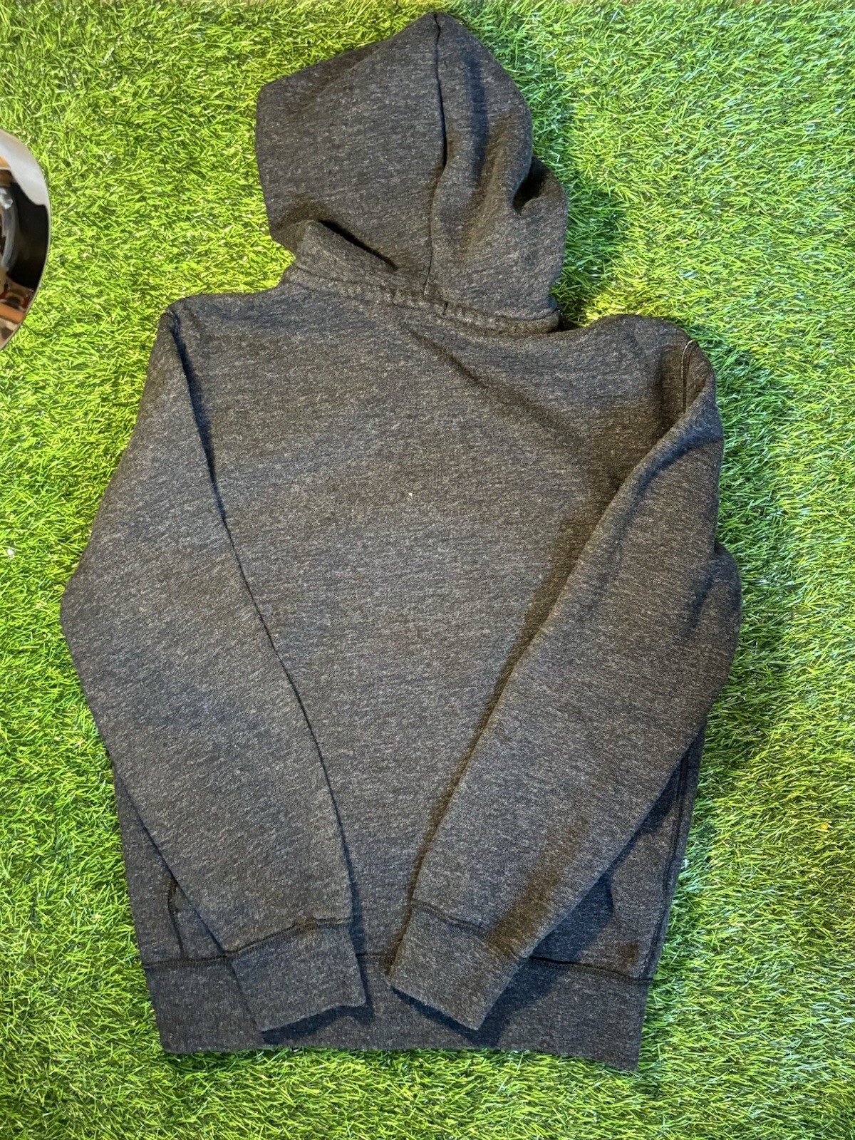 Ralph Lauren felpa con cappuccio uomo grigio medio bianco pony preppy casual giacca top