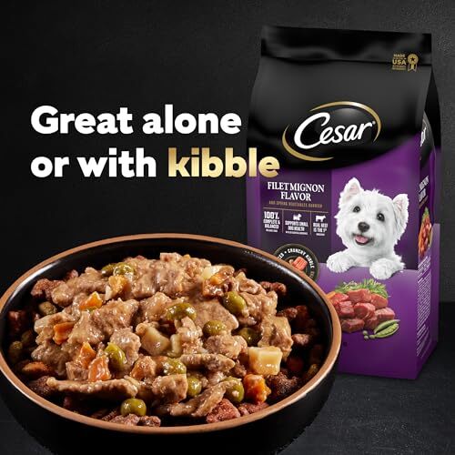 CESAR HOME DELIGHTS Turkey Green Beans Potatoes Wet Dog Food 24 Trays - Picture 10 of 11