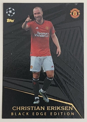 2024 Match Attax Extra UEFA Christian Eriksen Black Edge VERY RARE Manchester U