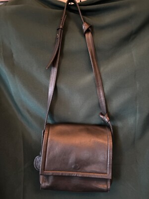 Vintage Anne Klein II Premium Black Leather Shoulder Bag Purse