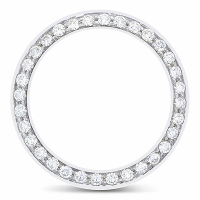 MIDSIZE 2CT BEAD SET NATURAL DIAMOND BEZEL 14KW FOR ROLEX 17824, 68240, 68274