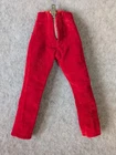 Vintage Skipper / Barbie Doll Sized Red Brushed Velvet Pants ~ 1960's CONMAR Zip