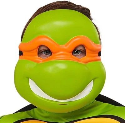 Rubies 2000680 - Michelangelo 1/2 Kindermaske, TMNT Kostüm Zubehör, Halbmaske - Bild 1 von 2