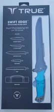 True Swift Edge Hunters Processing Knife Kit With 4 Replaceable Blades & TPR Han