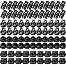 320 Pcs Plastic Cord Locks - Spring Stop Toggle Stoppers for Drawstrings, Shoela