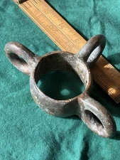 Vintage cast bronze 3 eye mast band, used, $30