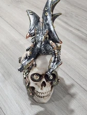 Dragon and Skull Figurine