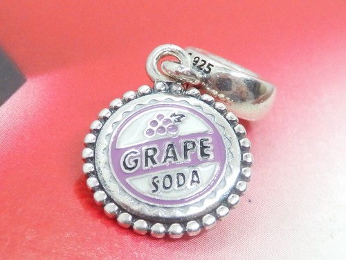 Pandora Disney Pixar UP Grape Soda Badge Logo Dangle Charm - Picture 3 of 13