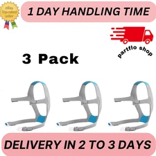 3Pack CPAP Headgear for Resmed AirFit N20 with Magnetic Clips, Replacement Head