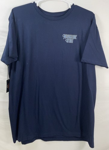 T-shirt uomo Brad Paisley Moon Shine Spirit Eagle Lightning blu navy XXL (2XL) nuova con etichette - Foto 1 di 5