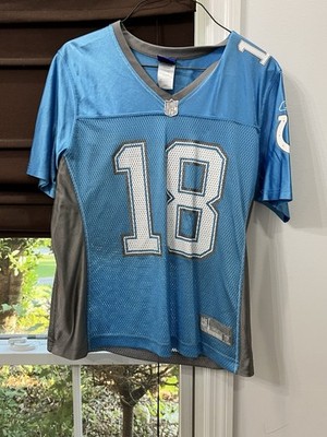 Vintage Reebok Women's Large Jersey INDIANAPOLIS COLTS Peyton Manning Light Blue