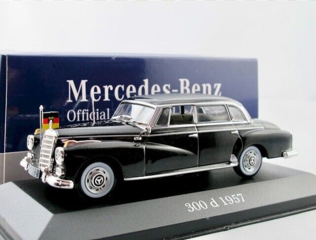 Mercedes Benz 300D W186 Adenauer d'exception miniature 1:43 IXO Atlas de collection noir