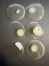 LOT OF 6 GLASS POCKET WATCH CRYSTALS SIZE 19 REPLACEMENT PARTS