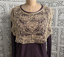 Ornate Handmade Antique Lace Collar