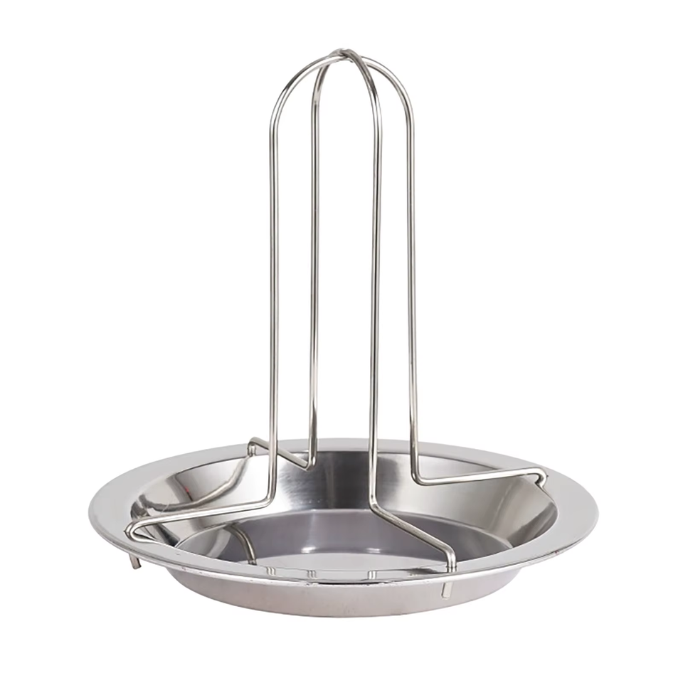Chicken Roaster Rack with Bowl Carbon Steel Beer Can Chicken Turkey ...