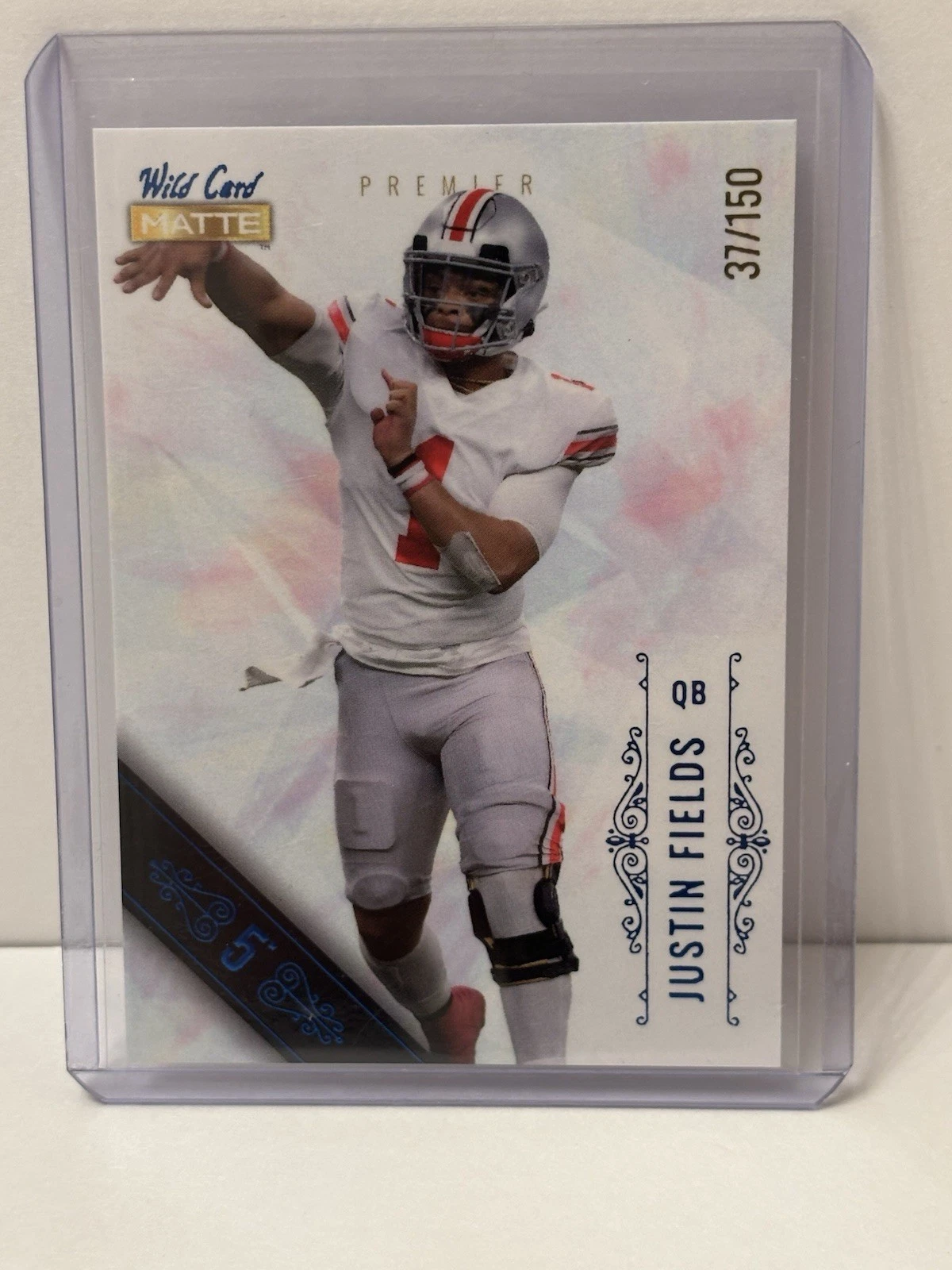 Justin Fields Wild Card Matte White #MBC2 Mega Box-10 Stripe