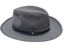 Hermes Cotton Canvas Hat Men Women Size 58 Gray Very Good