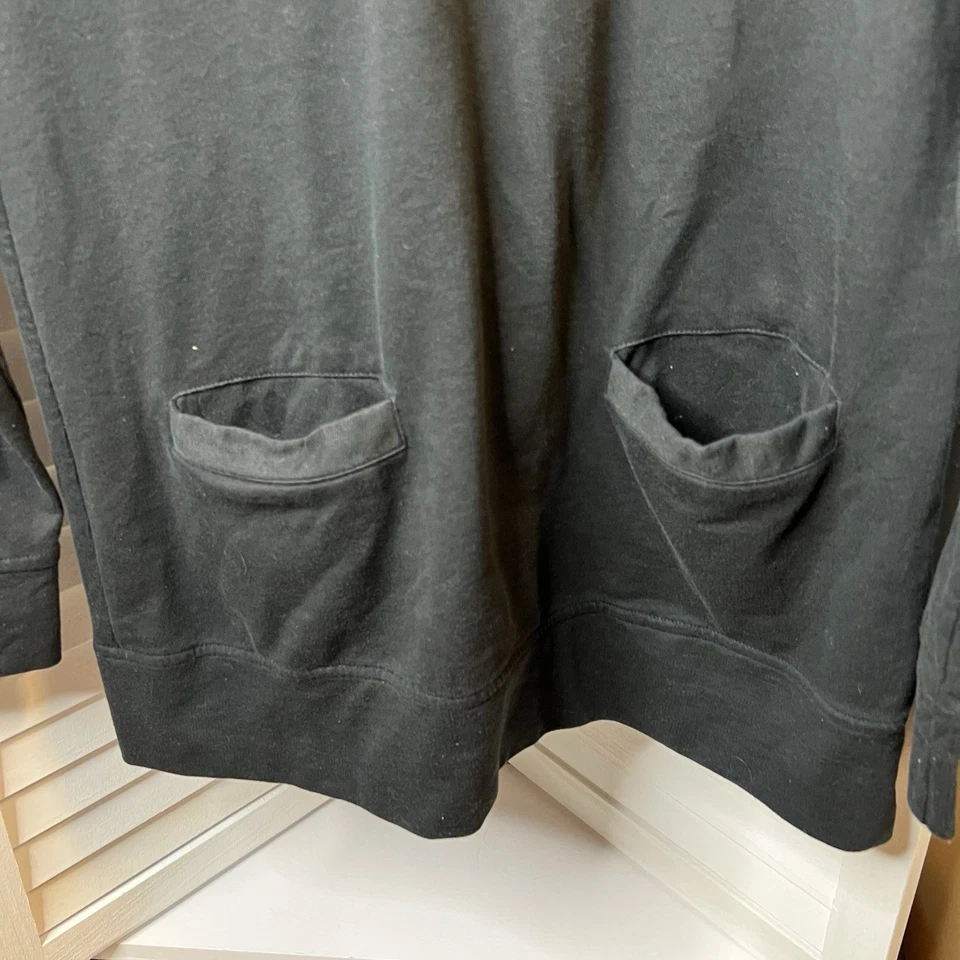 Sudadera para mujer Merona extra larga 1/4 cremallera con bolsillos negra talla mediana en muy buena condición Foto 2 de 4