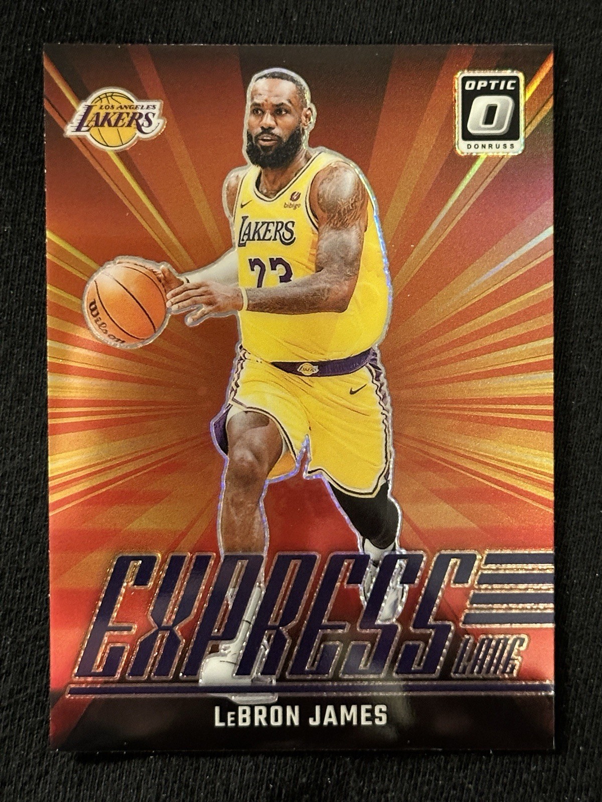 2024-25 Panini Donruss Optic LeBron James #2 Express Lane Purple Holo Prizm