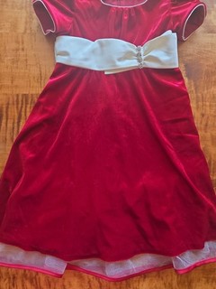 Bonnie Jean Ruby Red Velour Girl Dress Holiday Size 5
