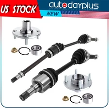 2 X Front CV Axle Shaft & Wheel Bearing Hub For Ford Focus 2000-2010 2011 2.0L