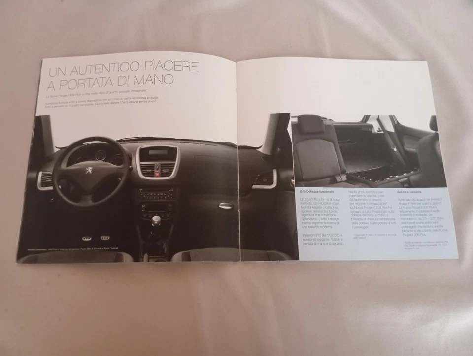 Rara PEUGEOT 206 PLUS Brochure DEPLIANT Libretto Originale GIUGNO 2009 Vintage ! - Immagine 4 di 4