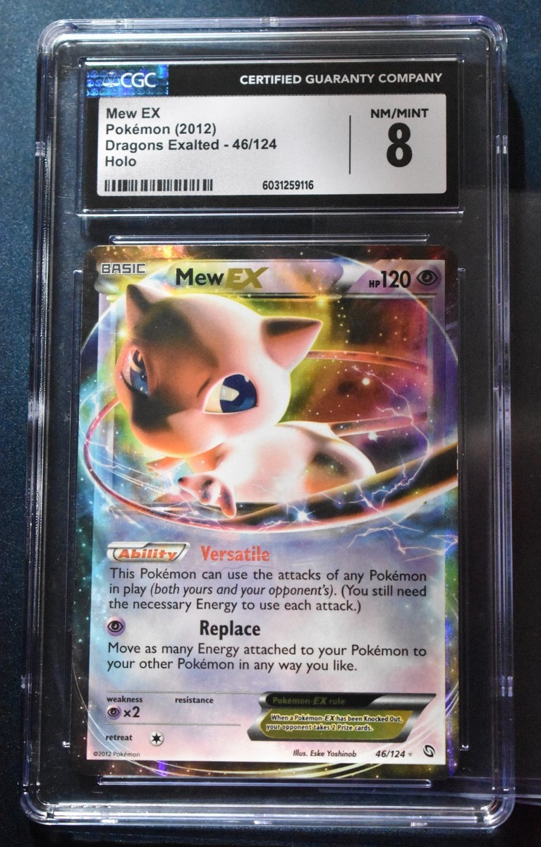 Mew EX 46/124 Holo – Dragons Exalted 2012 Pokémon Card CGC 8 NM+