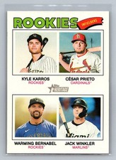 2026 Topps Heritage Rookies Karros, Prieto, Bernabel, Winkler RC #394