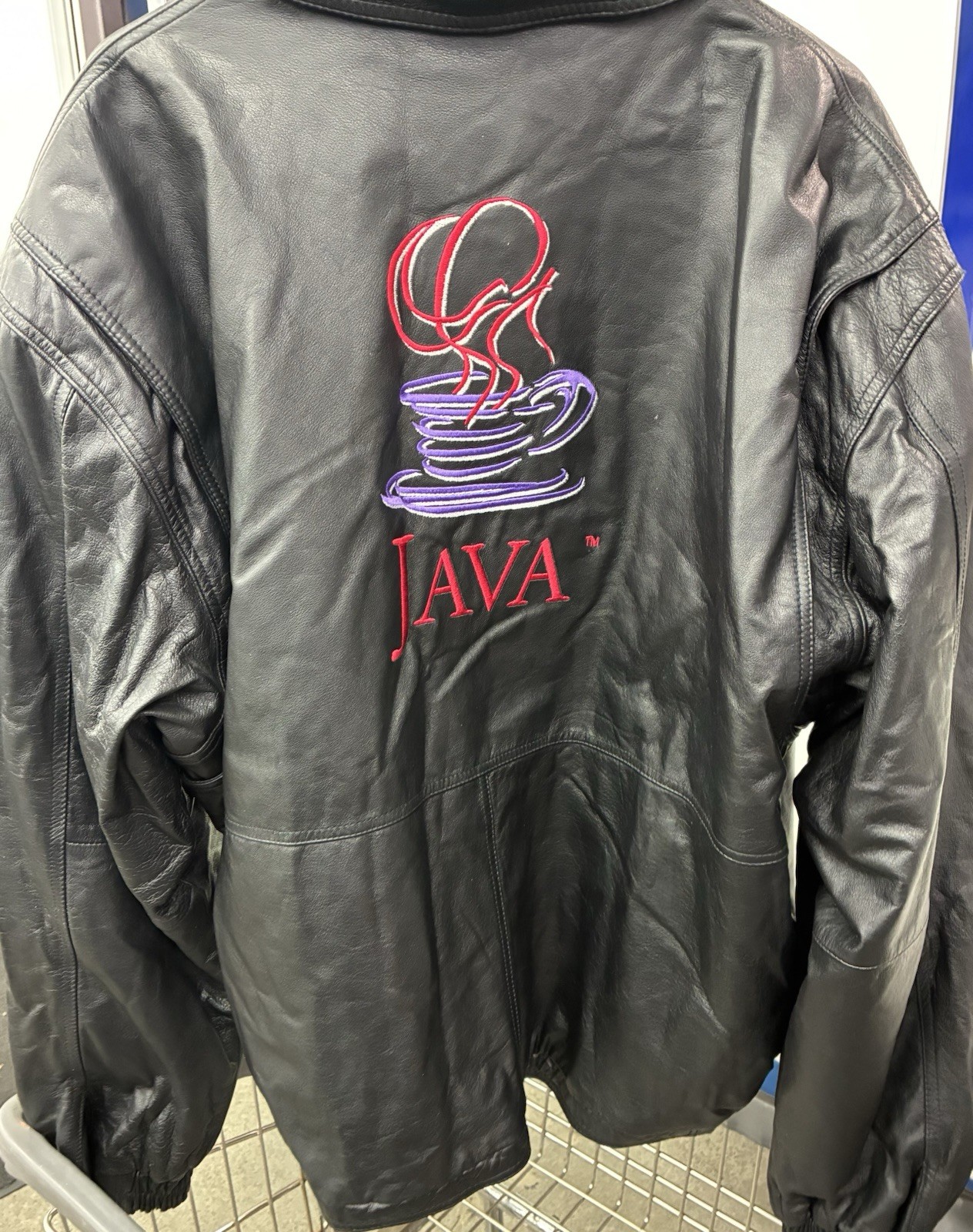 VTG Java Sun Microsystems XXL Leather Bomber Jack… - image 16