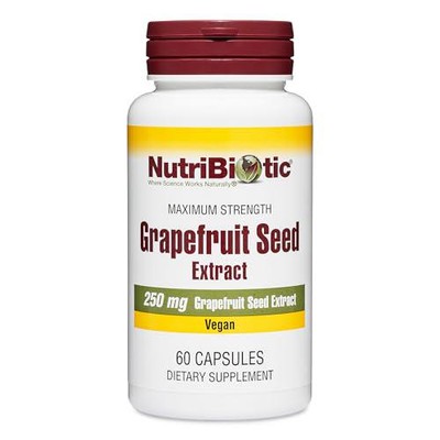 NutriBiotic Grapefruit Seed Extract Capsules 250 mg, 60 Count - Maximum Strength