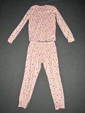 Girls Vineyard Vines Pink Winter Holiday Pajamas Set 8 Long Sleeve Shirt Pants