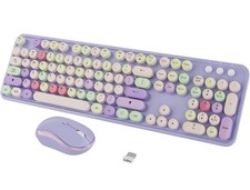 Wireless Typewriter Keyboard and Mouse - Wireless Keyboard with Silent Wireless