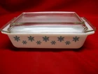 VINTAGE PYREX 575 - B 2 QT. SNOWFLAKE PATTERN  CASSEROLE DISH WITH 550 - C LID
