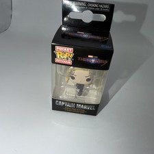 Captain Marvel Funko Pocket Pop Keychain Keyring Boxed Superhero Bobble Head