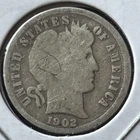 1902 Philadelphia Mint Silver Barber Dime
