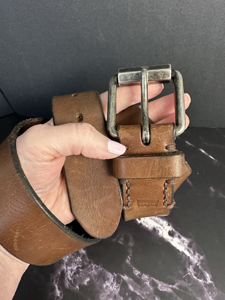 Genuine Leather Vintage Brown Belt Size 36 Vintage Handmade Brown Leather Belt Size 31 to 36 Belt Mens  main image 2