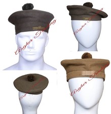Handmade Premium Wool Blend Scottish Piper Tam O' shanter kilt Caps Balmoral Hat