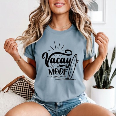 Vacay Mode Strand Urlaub Damen T-Shirt Surf Sommer Motiv