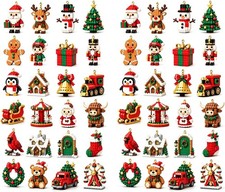 24-Day Mini Christmas Brick Ornament Advent Calendar  2set