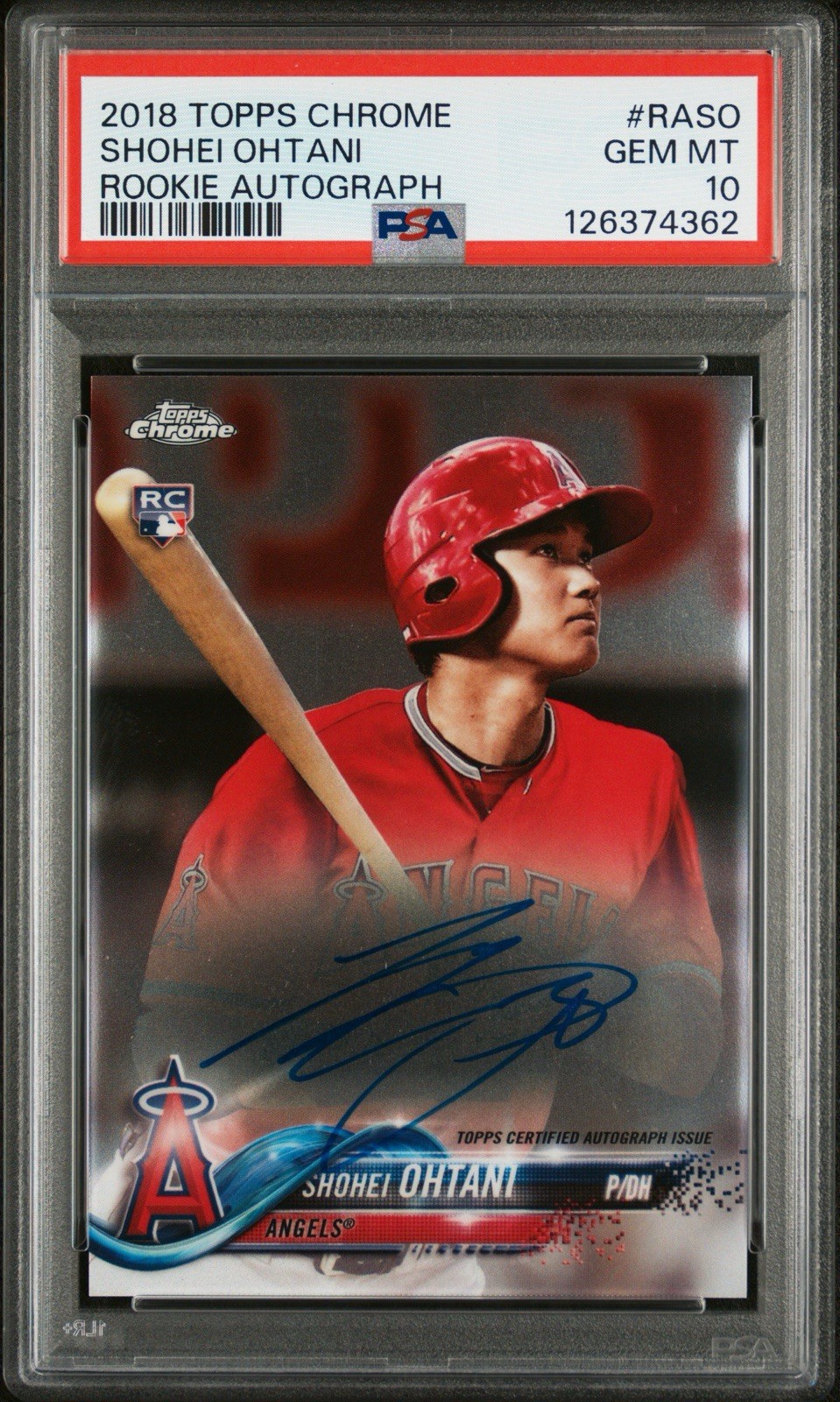 2018 Topps Chrome SHOHEI OHTANI #RA-SO Pop 47 RC Rookie AUTO PSA 10 GEM MINT