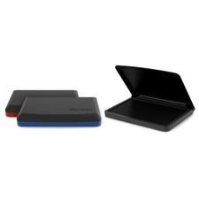 Office Depot Brand Felt Stamp Pads, 3 1/2" x 4 1/2", Black, Pack Of 2