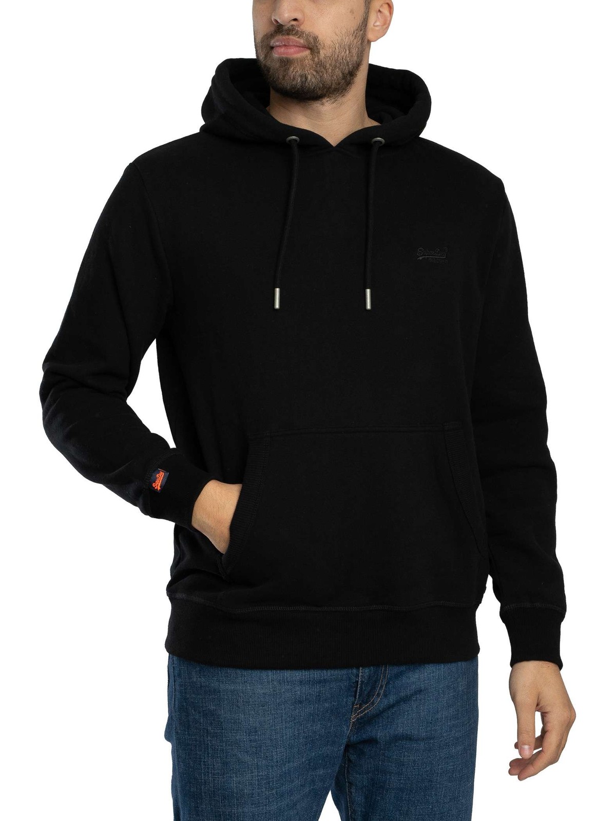 Superdry Essential Logo Pullover Hoodie, Black - M