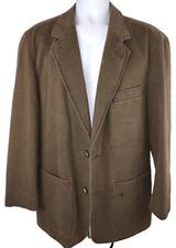 Camel Collection 100 Cotton Jacket Men's Size 50 Olive Green Used