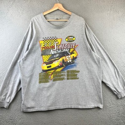 Vintage 2006 NASCAR Nextel Cup Series Tour Schedule Long Sleeve T-Shirt 2XL Gray