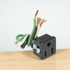 15 amps 125 V Black Cord Snap-in Receptacle Outlet For Fixtures Appliances