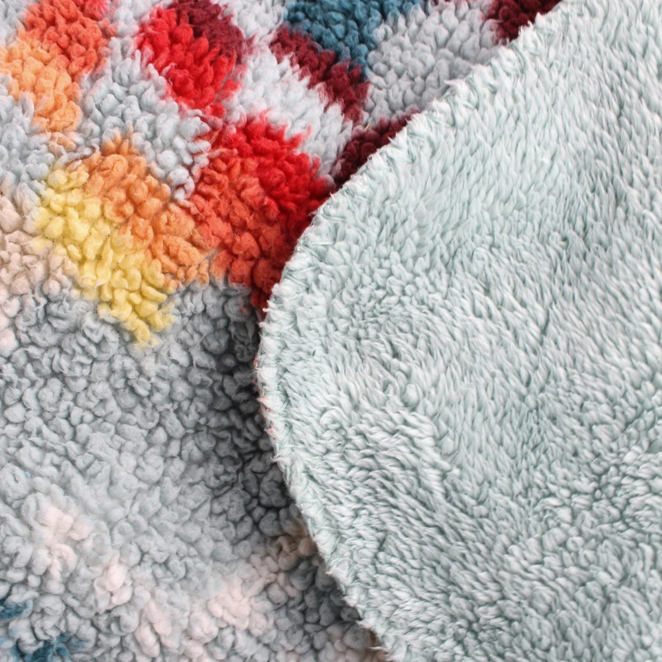 Pendleton Avra Valley Western Teal Mehrfarbiger Sherpa Fleece Überwurf 65" x 95" - Bild 4 von 4