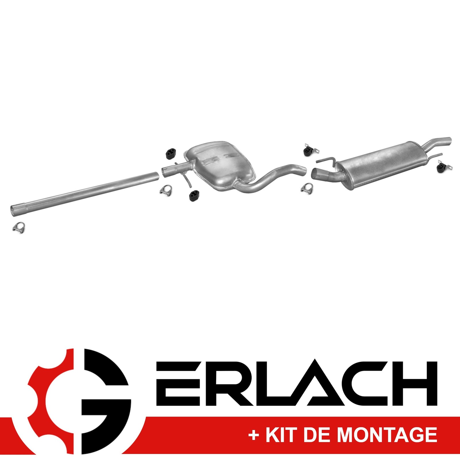 Échappement silencieux Golf III 2.0 anti-corrosion en acier aluminisé robust