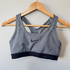 Nike Pro Dri-Fit Medium Gray Racerback Sports Bra Size Small