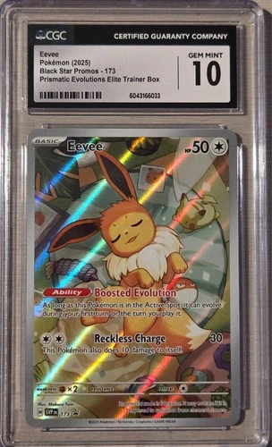 CGC 10 Eevee 173 Black Star Promo Prismatic Evolutions Pokemon